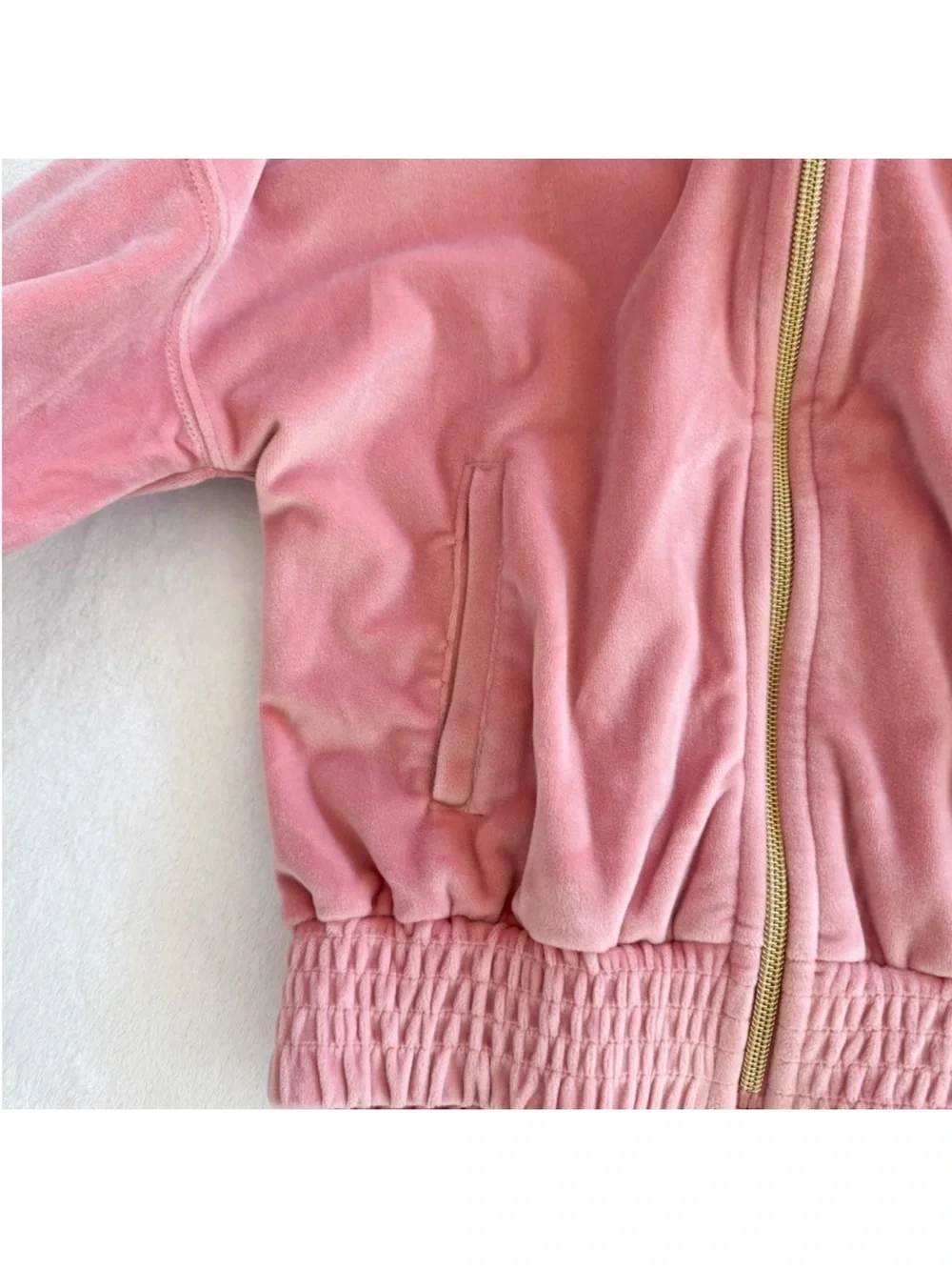 Jessica Simpson Kids Pink Velour Track Suit Set Girls Size 7